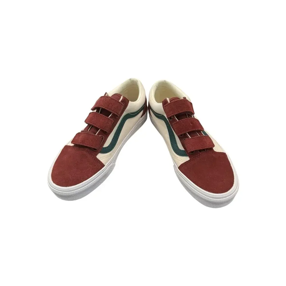 Vans Old Skool V Burgundy Suede Canvas Sneakers NWOB Women’s 8 Men’s 6.5